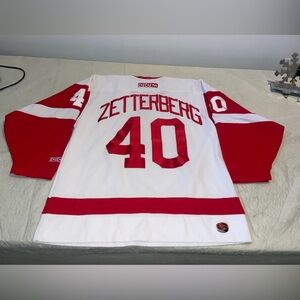 Henrik Zetterberg Ccm Detroit Red Wings Mic Mens Large Jersey Vintage Clean 2002